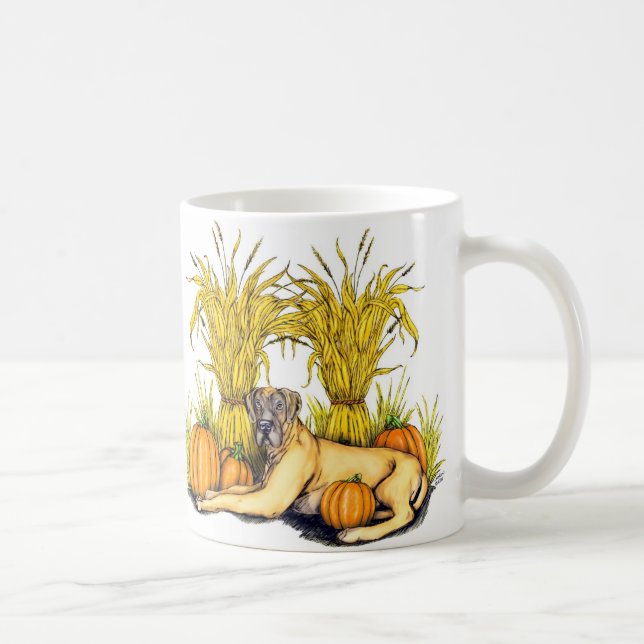 Caneca De Café Grande Dane Fawn Harvest UC (Direita)