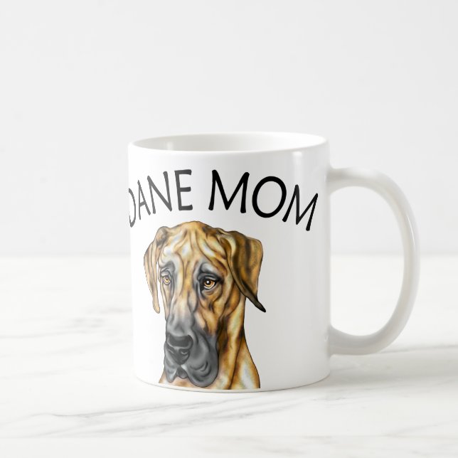 Caneca De Café Grande Dane Mãe Brindle UC (Direita)