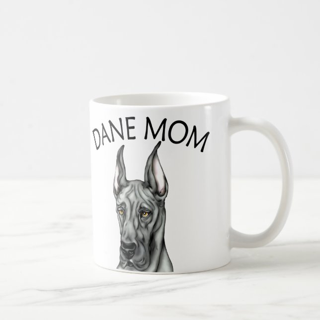 Caneca De Café Grande Dane Mãe Preta (Direita)