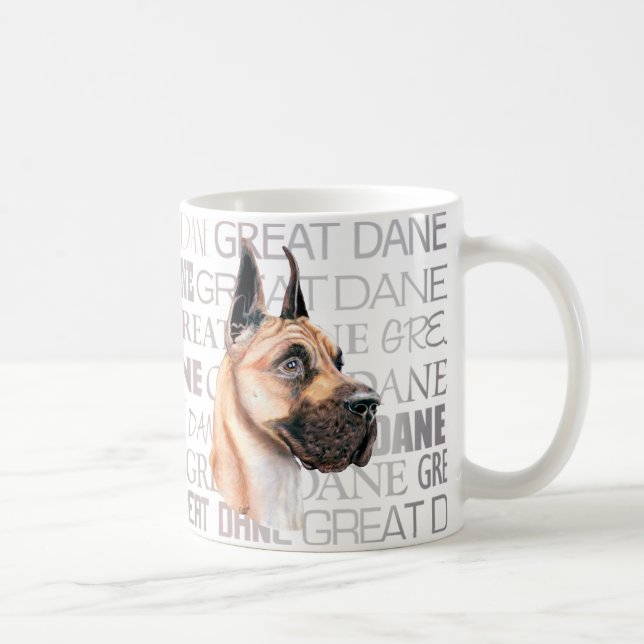 Caneca De Café Grande Dane Show Colors Fawn (Direita)