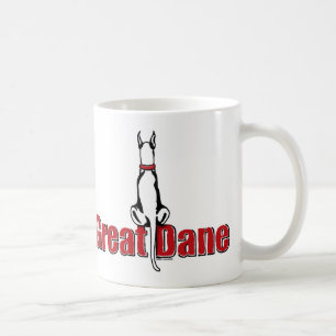 Caneca De Café Grande Dane Sit White