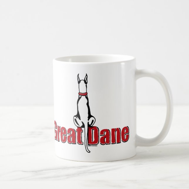 Caneca De Café Grande Dane Sit White (Direita)
