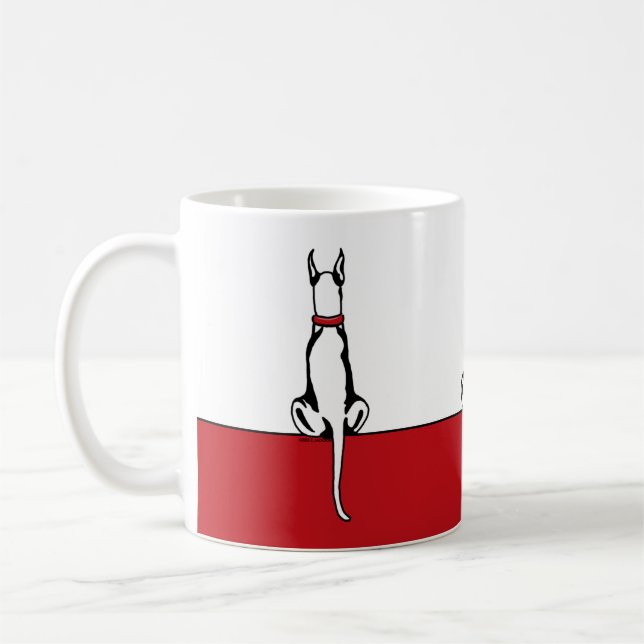 Caneca De Café Grande Dane Sit White Coffee Mug (Esquerda)