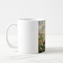 Caneca De Café Grande Dane Usando Orelhas de Coelho Páscoa Primav