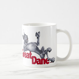 Caneca De Café Grande Dane Voltou Azul