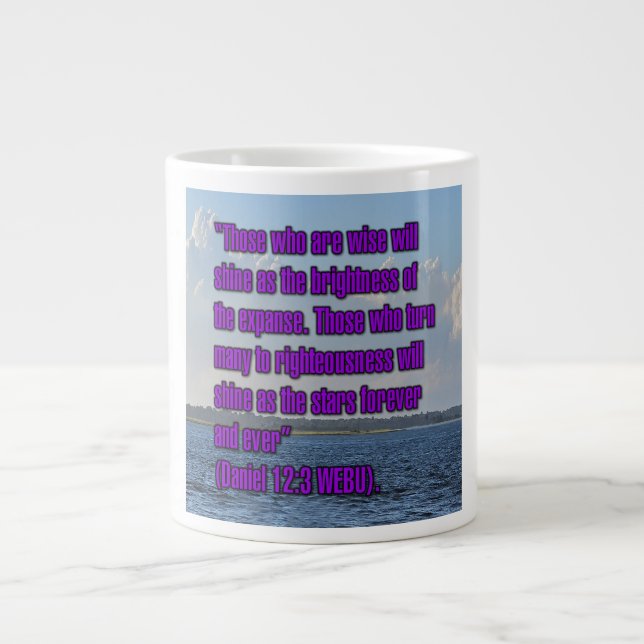 Caneca De Café Grande Daniel 12:3 WEBU Mug (Frente)