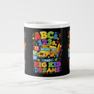 Caneca De Café Grande De Volta às Primeiras Sonhos de Grande Criança Aut