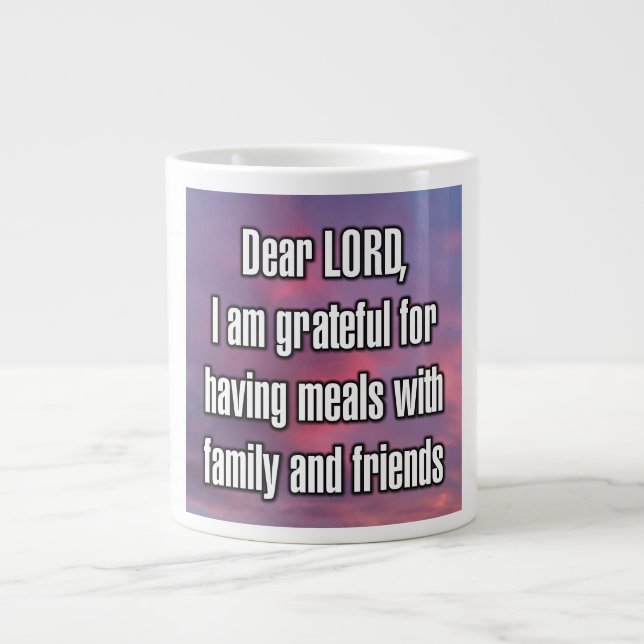 Caneca De Café Grande Dear LORD, I am grateful for having... Mug (Frente)