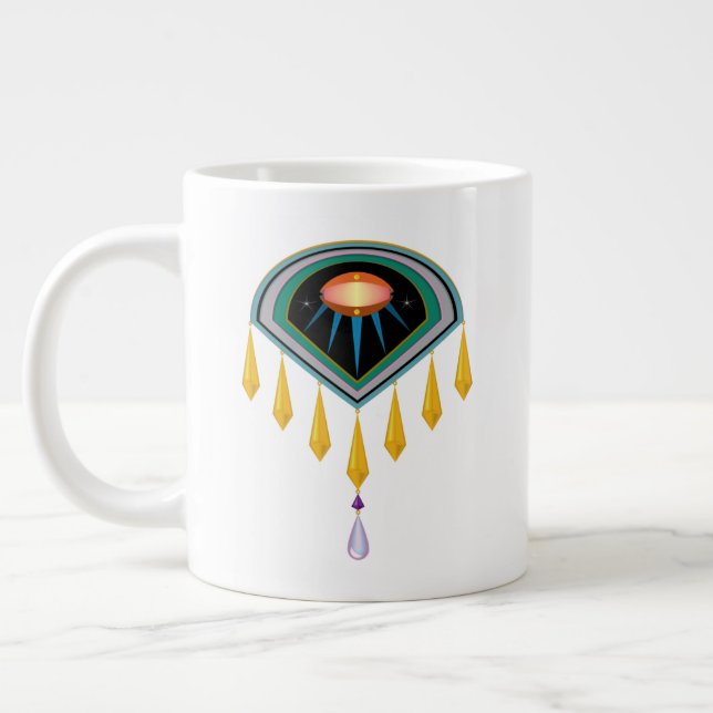 Caneca De Café Grande Deco Space Egg Jumbo Mug (Esquerda)
