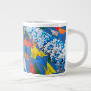 Caneca De Café Grande Decoração de Bandeira Triangular