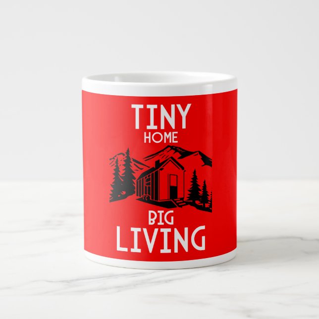 Caneca De Café Grande Decoração inicial da casa minúscula (Frente)