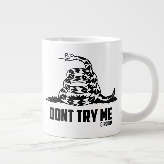 Caneca De Café Grande Defesa Gird Up | Não Me Tente (Direita)