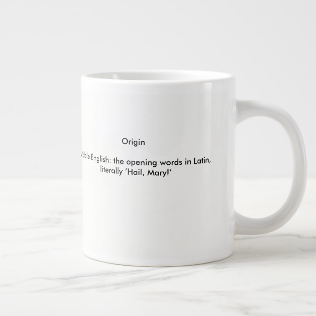 Caneca De Café Grande Definição de Ave Maria (Direita)