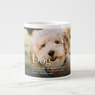 Caneca De Café Grande Definição de cachorro fofo e divertido Foto Citaçã