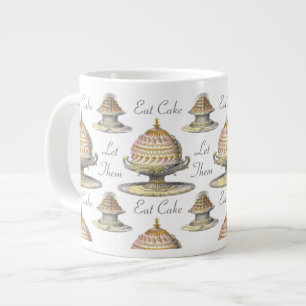 Caneca De Café Grande Deixe-Os Comer Piadas Francesas - Estilo De Vintag
