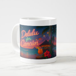 Caneca De Café Grande Delulu para Cancun