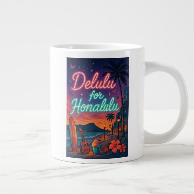 Caneca De Café Grande Delulu para Honalulu (Direita)