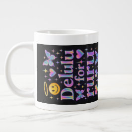 Caneca De Café Grande Delulu para ruru (real) - Sideways