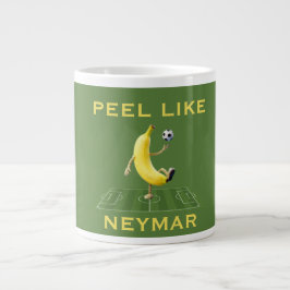 Caneca De Café Grande Descasque Como um Campeão Banana de Futebol Engraç