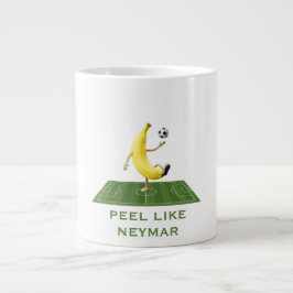 Caneca De Café Grande Descasque Como um Campeão Banana de Futebol Engraç