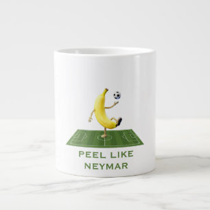 Caneca De Café Grande Descasque Como um Campeão Banana de Futebol Engraç
