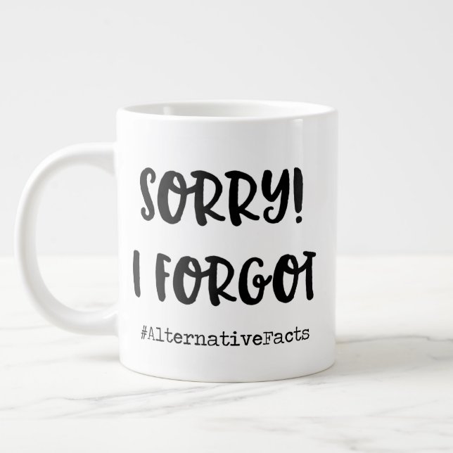 Caneca De Café Grande Desculpe, esqueci! (Esquerda)