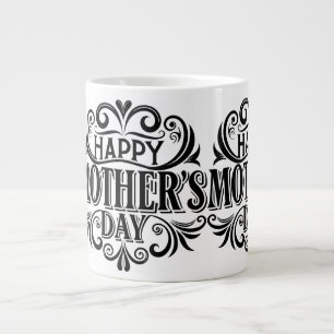 Caneca De Café Grande Desejando um Feliz Dia à Mãe