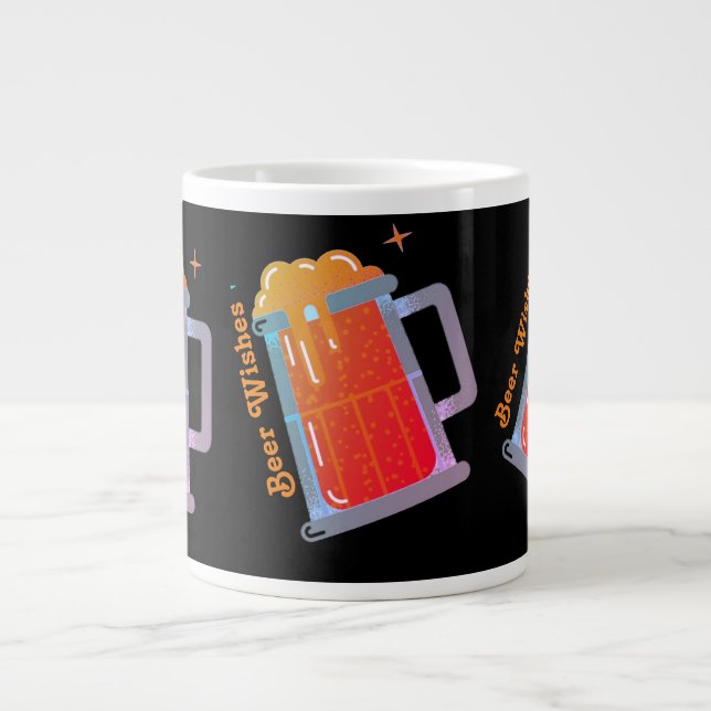 Caneca De Café Grande Desejos de Cerveja (Frente)