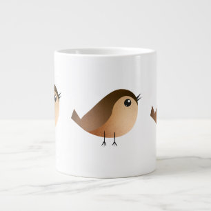 Caneca De Café Grande Desenho animado de passarinho fofo
