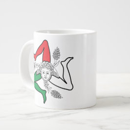 Caneca De Café Grande Desenho da Medusa Trinacria Siciliana