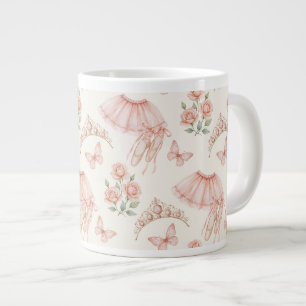 Caneca De Café Grande Desenho inspirado em bailarina rosa bonita