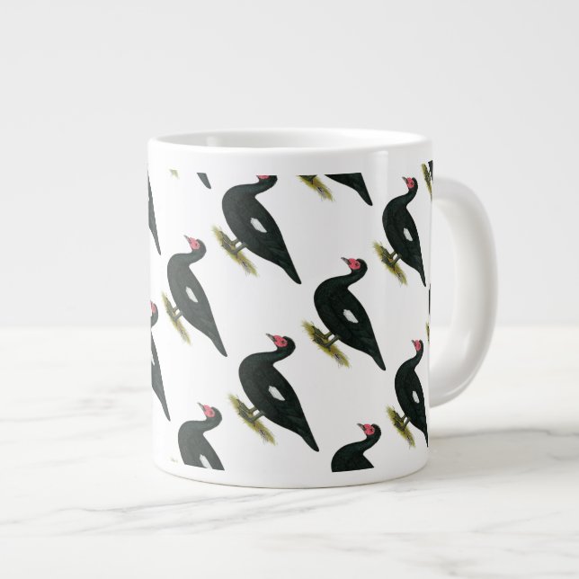 Caneca De Café Grande Desenho Negro Muscovy (Frente Esquerda)