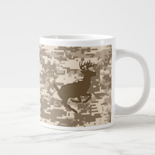 Caneca De Café Grande Desert Digital Camouflage Deer Camo Patterno