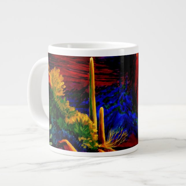 Caneca De Café Grande Deserto Pintado por Mug de Café Grande Pintado pel (Frente Esquerda)
