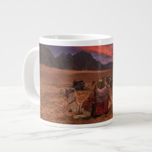 Caneca De Café Grande Desertos   Camels Sinai Mounts Egito