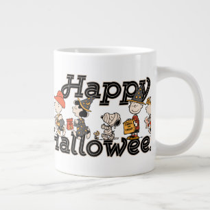 Caneca De Café Grande Desfile Feliz Halloween do Grupo Amendoim