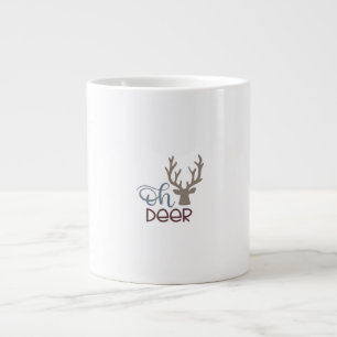 Caneca De Café Grande Design Clássico Retro Oh Deer