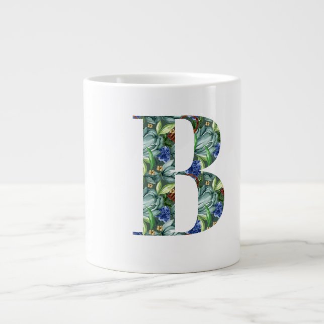Caneca De Café Grande Design da Elegant B Alphabet (Frente)