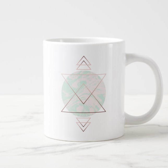 Caneca De Café Grande Design de Abstrato de arte geométrica (Direita)