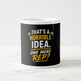 Caneca De Café Grande Design de Academia Divertido "Mais uma Repetição"