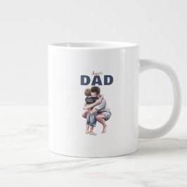 Caneca De Café Grande Design de Aquarela Super Pai