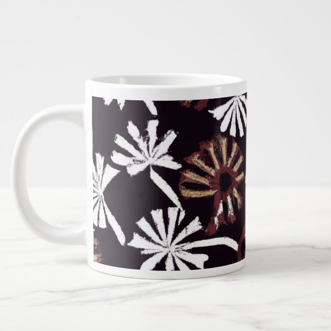 Caneca De Café Grande Design de Arte Boho (Esquerda)