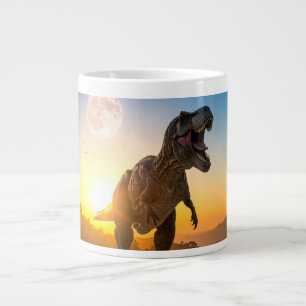 Caneca De Café Grande Design de Aventura do T-Rex Rugidor