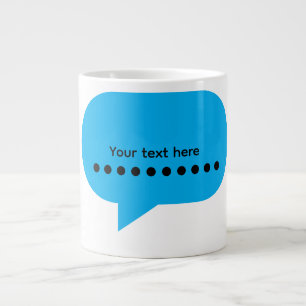 Caneca De Café Grande Design de Balão de Fala Personalizado – Texto Pers