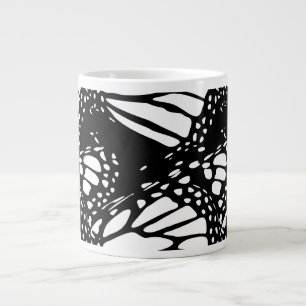 Caneca De Café Grande Design de Borboleta abstrato Monarca