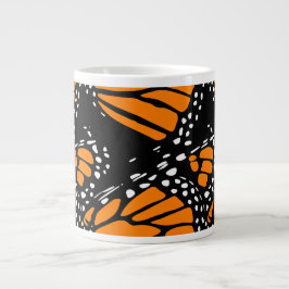 Caneca De Café Grande Design de Borboleta abstrato Monarca