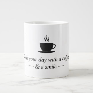 Caneca De Café Grande Design de Citação de Café Minimalista – Tipografia