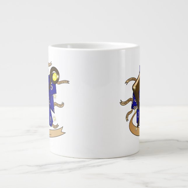Caneca De Café Grande Design de Dice do Assistente (Frente)