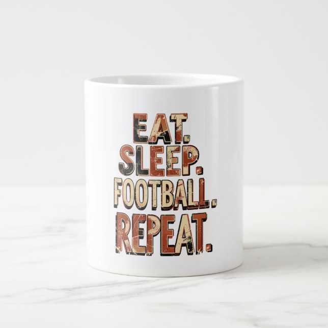 Caneca De Café Grande Design de fã de futebol retrô | Gráfico de futebol (Frente)