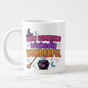 Caneca De Café Grande Design de Halloween com Brilho Fofo